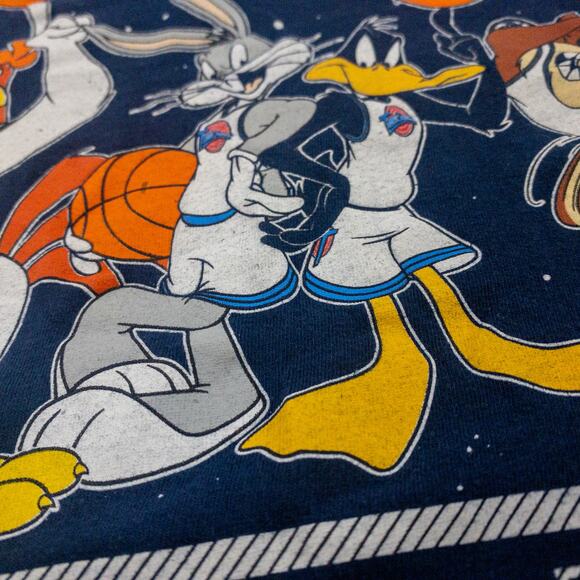 Looney Tunes Vintage Space Jam Tune Squad Blue Graphic Tee Shirt Mens Small - Picture 6 of 16